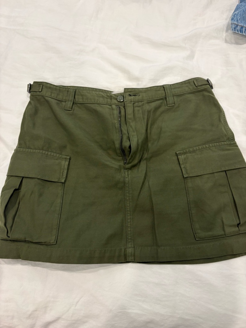 TNA Olive Cargo Mini Skirt